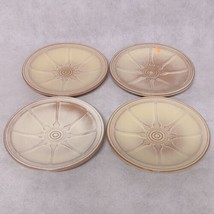 Frankoma Wagon Wheel Bread Plates 4 Desert Gold 94G 6.75&quot; - £26.06 GBP