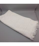 Vintage Cannon Santa Cruz Bath Towel White Sculpted 40&quot; x  20&quot; - $289.34 MXN