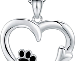 Mothers Day Gift for Mom, Wife, 925 Sterling Silver Cute Animal Dog Paw ... - £38.86 GBP