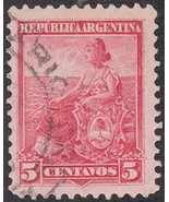 Argentina&#39;s Seated Liberty 5 Centavos Postage Stamp - $11.98 CAD