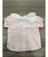 Vtg Christian Dior Girls Pink Cotton Blend Top Blouse Age 3T Perfect For... - $29.69