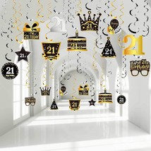 30 Pieces Birthday Party Decorations, Birthday Party Hanging Swirls, Sil... - $19.99