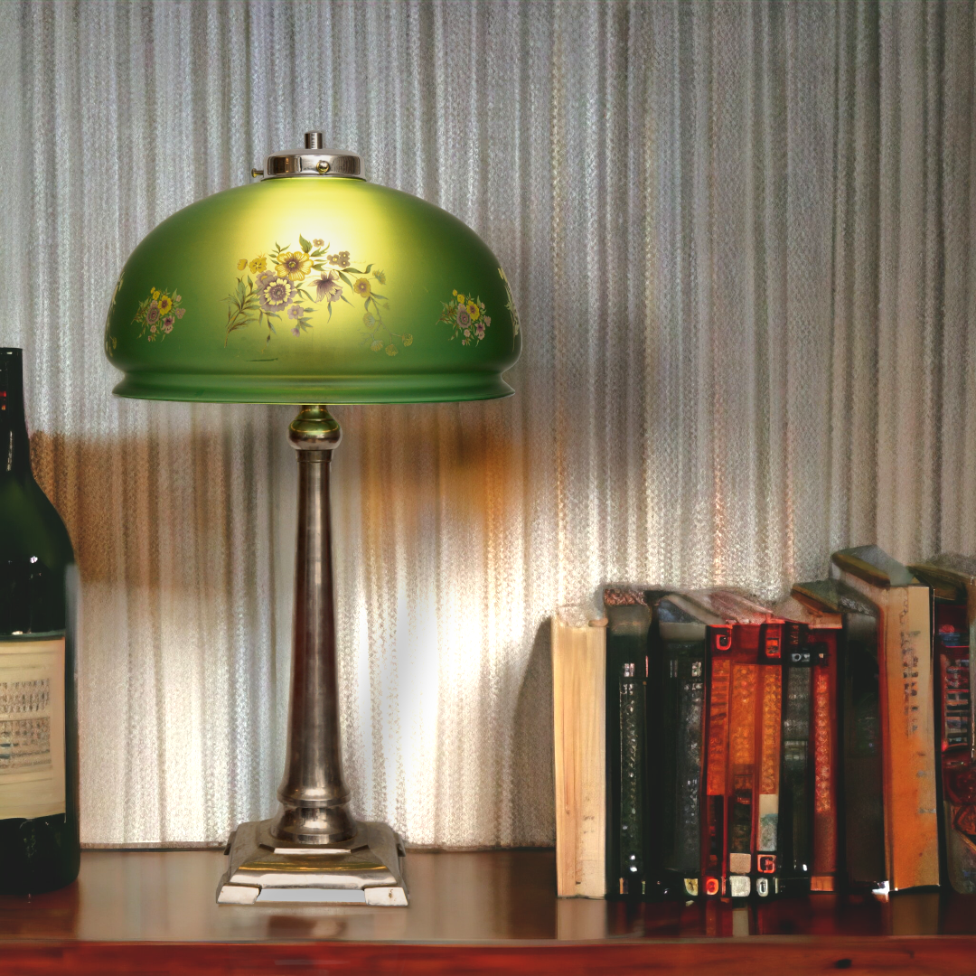 Beau Maison de Campagne Lampe Cuivre Nickel " Tentation " Pomme Pièce Unique Item image 2