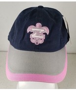 New Orleans Zephyrs Team Fleur-de-lis Logo Blue Gray Pink Adjustable Hat... - $48.86