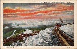 Above the Clouds on Pikes Peak Cog Road Pikes Peak CO Postcard PC568 - $4.99