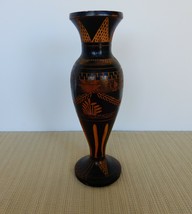 Lovely vintage Mexico carved wood vase - £15.64 GBP