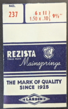 NOS Vintage Rezista No. 237 Watch Mainspring 6 x 11 / 1.50 x .10  9-1/2&quot; - $13.85