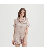 6A+ 16mm sleepwear 100% mulberry silk nightgown 2in1set Top+shorts pajam... - $88.80