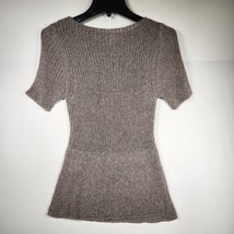 Joan &amp; David Linen Made in Italy Silver Crew Neck Sweater Size M - £16.74 GBP
