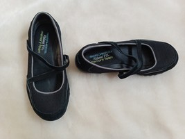Skechers Relaxed Fit Memory Foam Black leather upper Shoes size 6 - £11.25 GBP