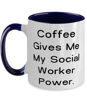 Social worker Gifts For Men Women, Coffee Gives Me My Social Worker Power, New S - £15.76 GBP