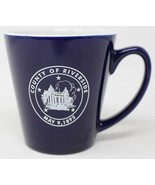 County Of Riverside CA 1893 Fleet Services Blue Coffee Mug Cup - £5.01 GBP