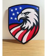 3D Printed Patriotic Bald Eagle Wall Art: American Flag Shield Decor - $27.68 CAD