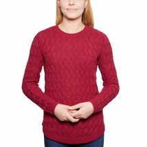 Jeanne Pierre ~ Crew Neck Cable Sweater ~ Women&#39;s Size Large ~ Red Curra... - £17.67 GBP