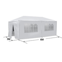 2PCS 10&#39;x20&#39; White Gazebo Canopy Wedding Party Tent 6 Removable Window Walls - £172.60 GBP