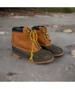 Permahyde Mens 8 Brown Duck Boots Winter Rain Heavy Duty Thermal Insulation - $18.32