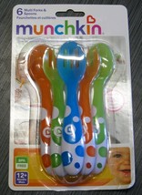 SEt of 6 MUNCHKIN Forks &amp; Spoons Kids Children Toddler BPA FREE New USA ... - £4.78 GBP