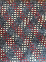 Vintage Plaid Type 1980s Bolt of Stretch Furniture Fabric 61&quot; x 63&quot; - $12.65