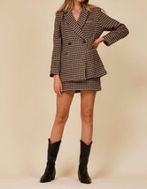 Moodie houndstooth mini skirt in Beige - size S - £25.14 GBP