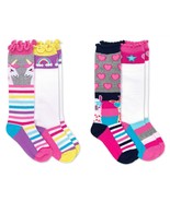 2 Pair Jefferies Socks Girls Rainbow Unicorn Pattern Cotton Tall Knee Hi... - $19.19 CAD