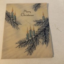 Vintage Christmas Card Christmas Candles Box4 - £3.15 GBP