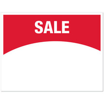 25 Pack, 8-1/2&quot; x 11&quot;, Sale 1 Up Weatherproof Sign Stock, Horizontal S - £55.29 GBP