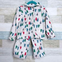 Carters Christmas Tree Penguin Fleece Pajama Set Cream 2 Pc Toddler Girl 2T - £9.48 GBP