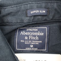Abercrombie Fitch Shirt Mens M Blue Chest Button Short Sleeve Collared Top - $22.75