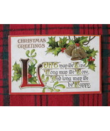 1900s Embossed Christmas Greetings Postcard, Antique Embossed Christmas ... - £7.81 GBP