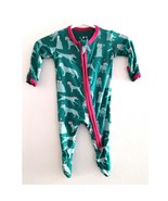 KicKee Pants Bamboo Footie 2 Way Zipper Cedar Santa Dogs Newborn - $38.29 CAD