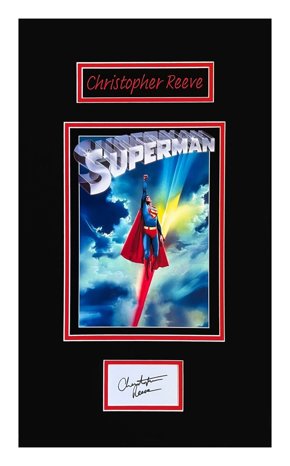 Primary image for Christopher Reeve Original Autograph Museum Framed Ready to Display