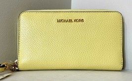 New Michael Kors Jet Set Travel Large Flat phone case Leather wallet But... - £55.99 GBP