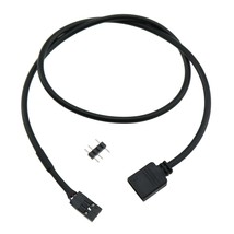 Black 5V 3Pin Rgb Vdg Conversion Line Wire Connector For Gigabyte Mother... - £15.97 GBP