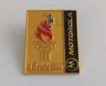 1996 Atlanta Motorola Olympic Games Lapel Hat Pin - £5.72 GBP