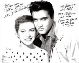 Dolores Hart signed Vintage B&amp;W 8x10 Photo King Creole 1959 To Debbie- JSA #EE63 - £37.70 GBP