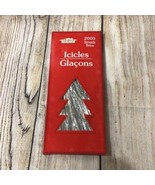 NEW Vintage ICICLES Silver Christmas Holiday Tinsel 2000 Strands Christm... - $16.34 CAD