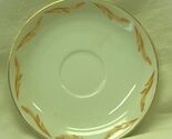 Golden Grain Abalone Saucer Japan Tan Wheat on Rim &amp; Center - $9.89