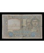 1940 France 20 Francs Note Science et Travail Banque de France (P#92a.4) - $964.71 MXN