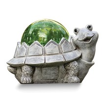 Pudgy Pals LED Turtle Solar Resin Garden Statue - £47.96 GBP