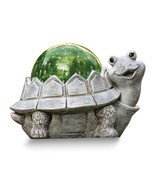 Pudgy Pals LED Turtle Solar Resin Garden Statue - $88.88 CAD