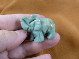 Y-ELE-574 baby Green ELEPHANT gemstone carving gem figurine SAFARI zoo T... - £11.07 GBP