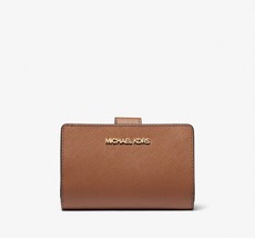 Michael Kors Medium Crossgrain Leather Wallet ~NWT~ Luggage - £66.89 GBP