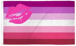 large LIPSTICK KISS LESBIAN RAINBOW gay pride  3X5 FLAG banner signs FL7... - $9.45
