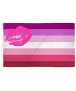 large LIPSTICK KISS LESBIAN RAINBOW gay pride  3X5 FLAG banner signs FL7... - $12.95 CAD