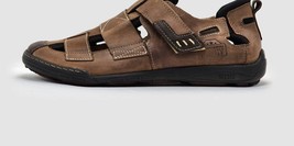Kcr Group Men&#39;s Leather Sandals Brown - $64.00