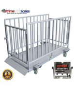 5 Year Warranty Stainless Indicator 5,000 lb Cage Included Livestock Scale - $2,995.00