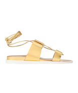 BCBGMAXAZRIA Vitalia Gold Leather Gladiator Sandal $138 36.5 6 6.5 - €46,34 EUR