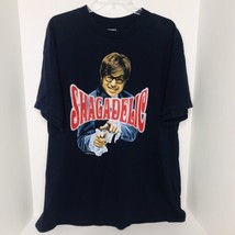 Vintage 1998 Austin Powers Shagadelic T-Shirt XL Navy Blue Mike Myers Delta Tag - £92.84 GBP