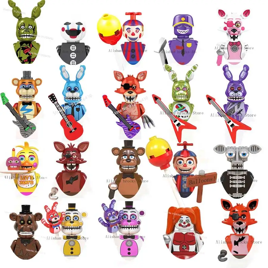 Mini bloques de construcciÃ³n FNAF para niÃ±os, juguete de ensamblaje de figuras - £18.78 GBP