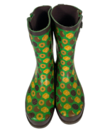 Western Chief Womens Its Raining Cookies Rain Boots Size 9 Mid Green - £19.81 GBP